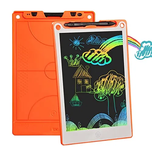 10 Inch LCD Writing Tablet for Kids Colorful Screen Doodle Board - Erasable Electronic Painting Pads Drawing Tablet - Qrange ,Toddler Boy and Girl Learning Toys Gift for 3 4 5 6 Years Old