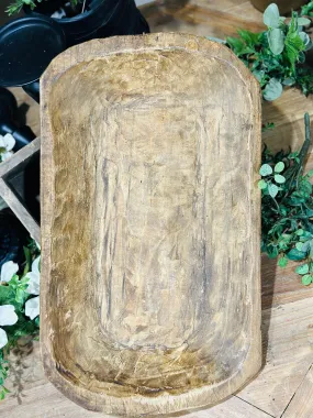 19" Medium Carved Dough Bowl