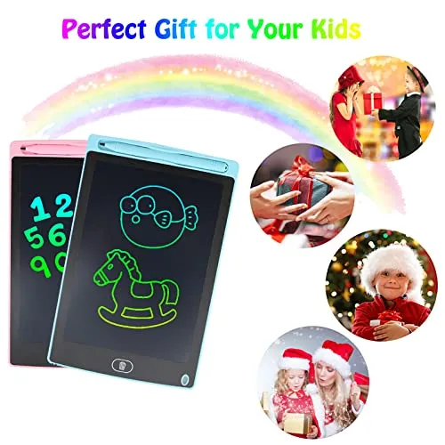2 Pack LCD Writing Tablet for Kids, 8.5 Inch Colorful Drawing Tablet Writing Pad, Kids Drawing Board Doodle Board , Learning Educational Toy Gift for Age 3-8 Years Old Girls Boys Toddlers