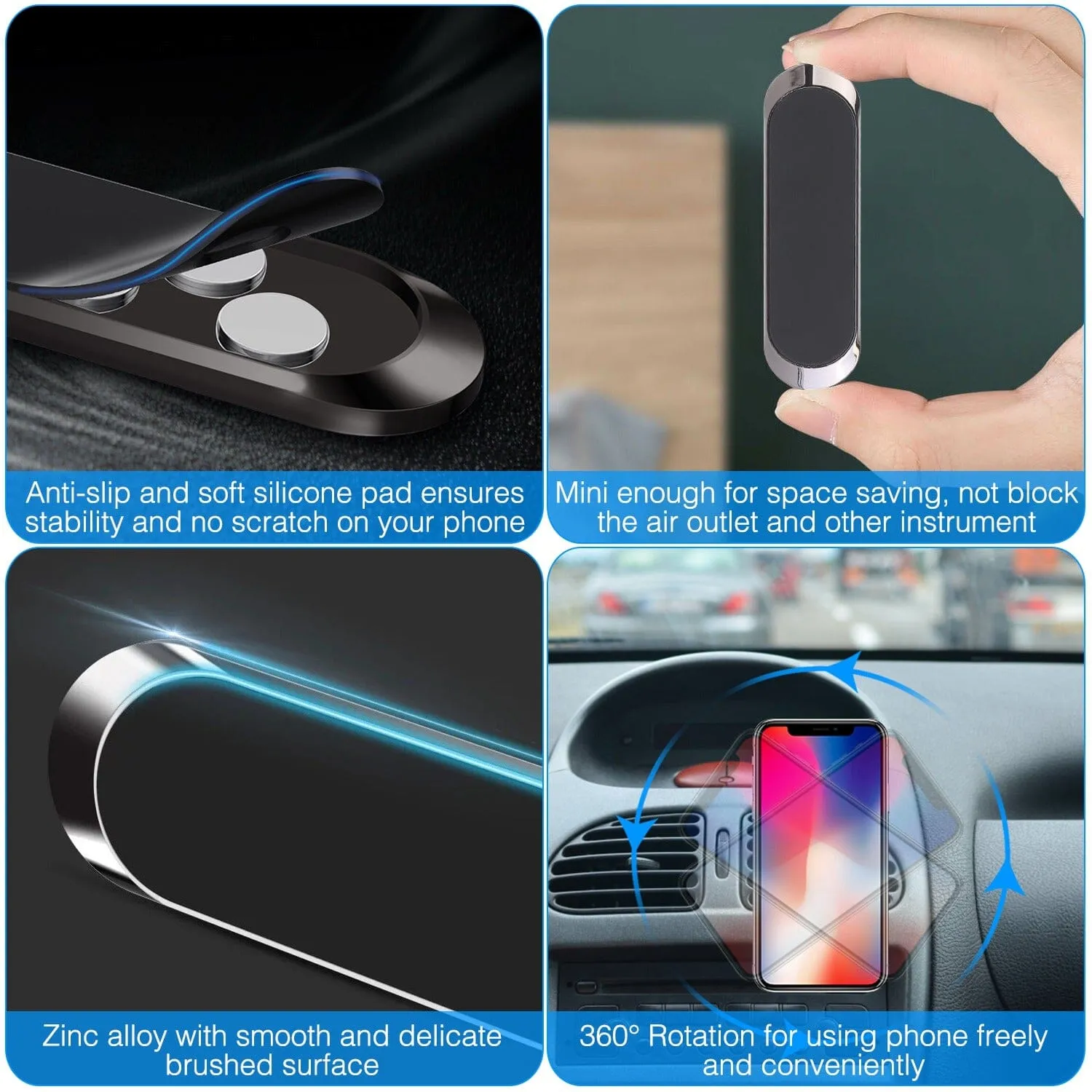 2-Pack: Universal Magnetic Car Mounts