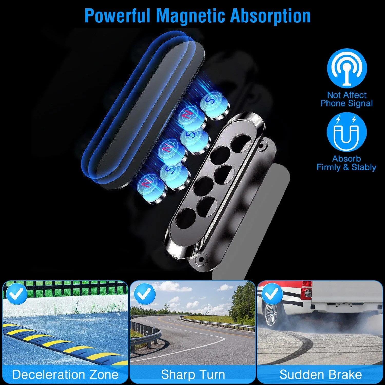 2-Pack: Universal Magnetic Car Mounts