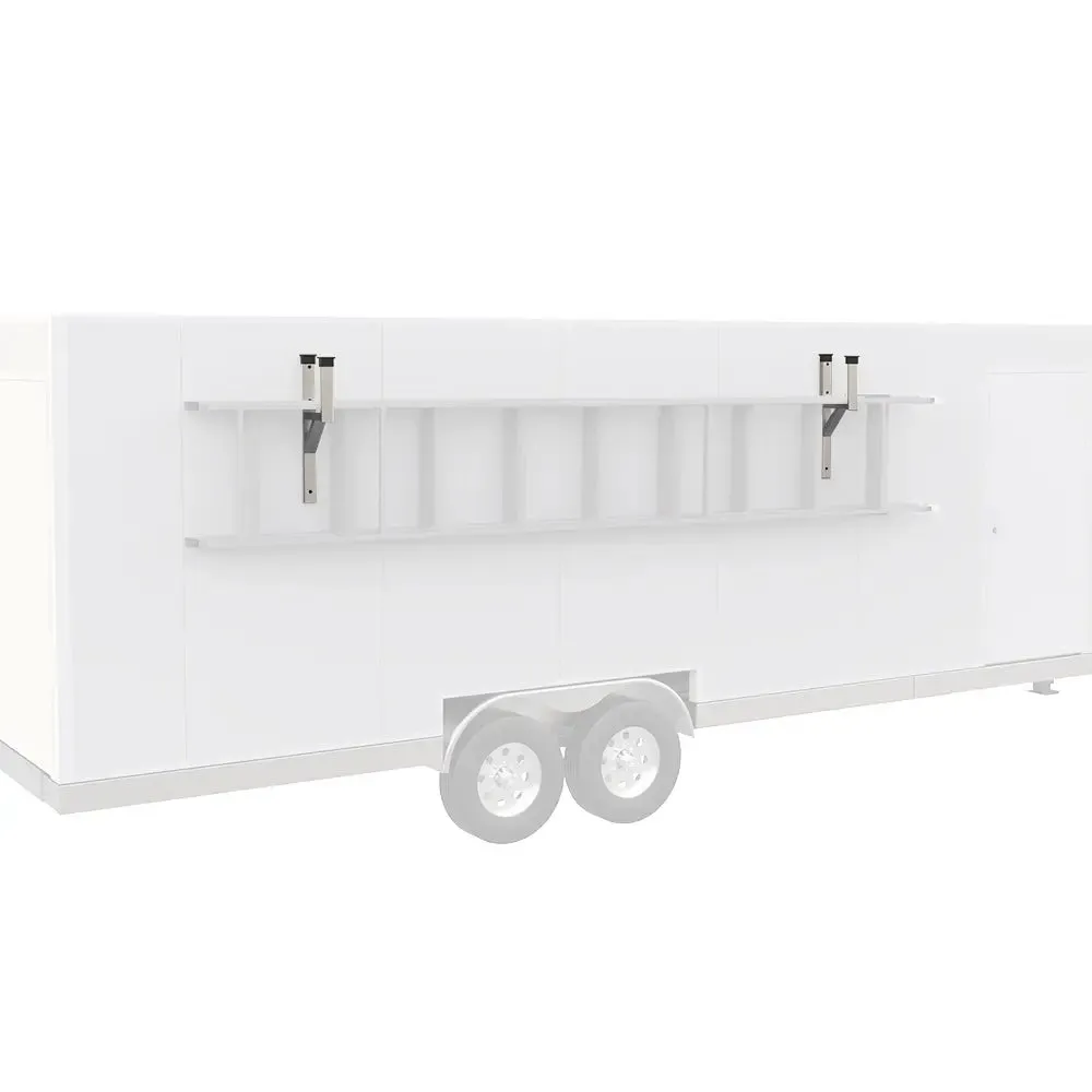 2x Aluminum Side Mount Trailer Ladder Rack