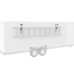 2x Aluminum Side Mount Trailer Ladder Rack