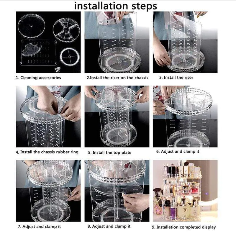 360 Degree Rotating Crystal Storage Box