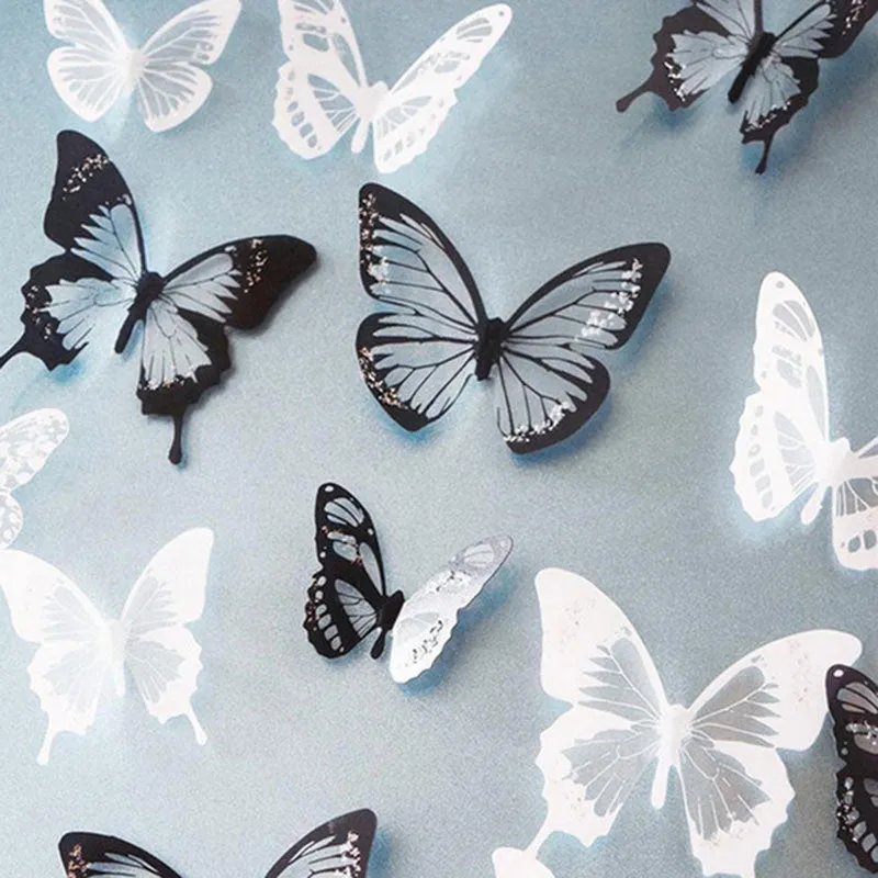 3d Crystal Butterflies Wall Sticker