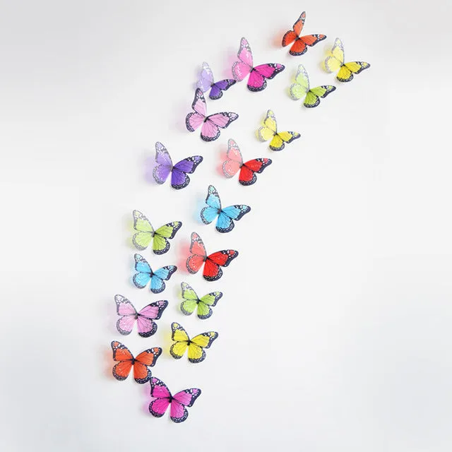3d Crystal Butterflies Wall Sticker