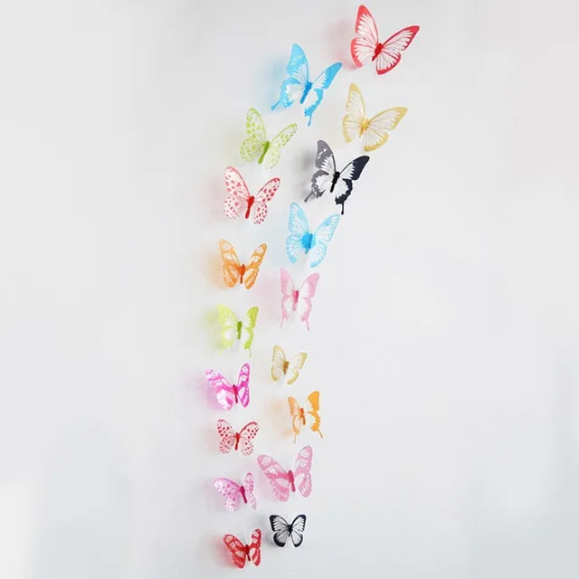 3d Crystal Butterflies Wall Sticker