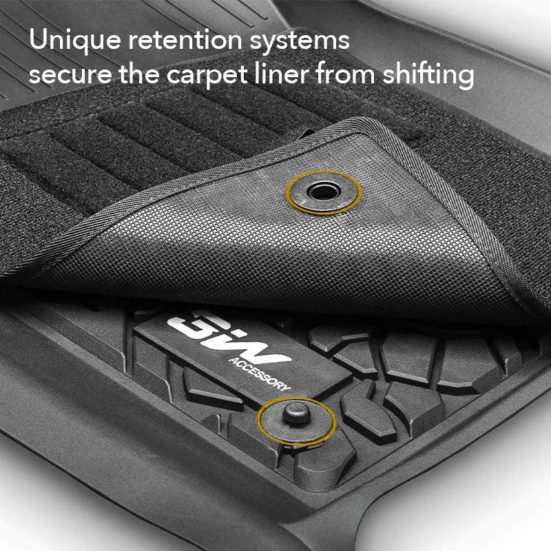 3W Honda Accord 2018-2022 Hatchback Coupe Sedan (Include Hybrid Model) Custom Floor Mats TPE Material & All-Weather Protection