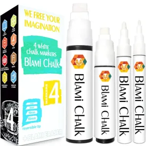 4 Pcs Liquid Chalk Pens, Non-Toxic Water-based Erasable for Glass Plastic Metal Chalkboards