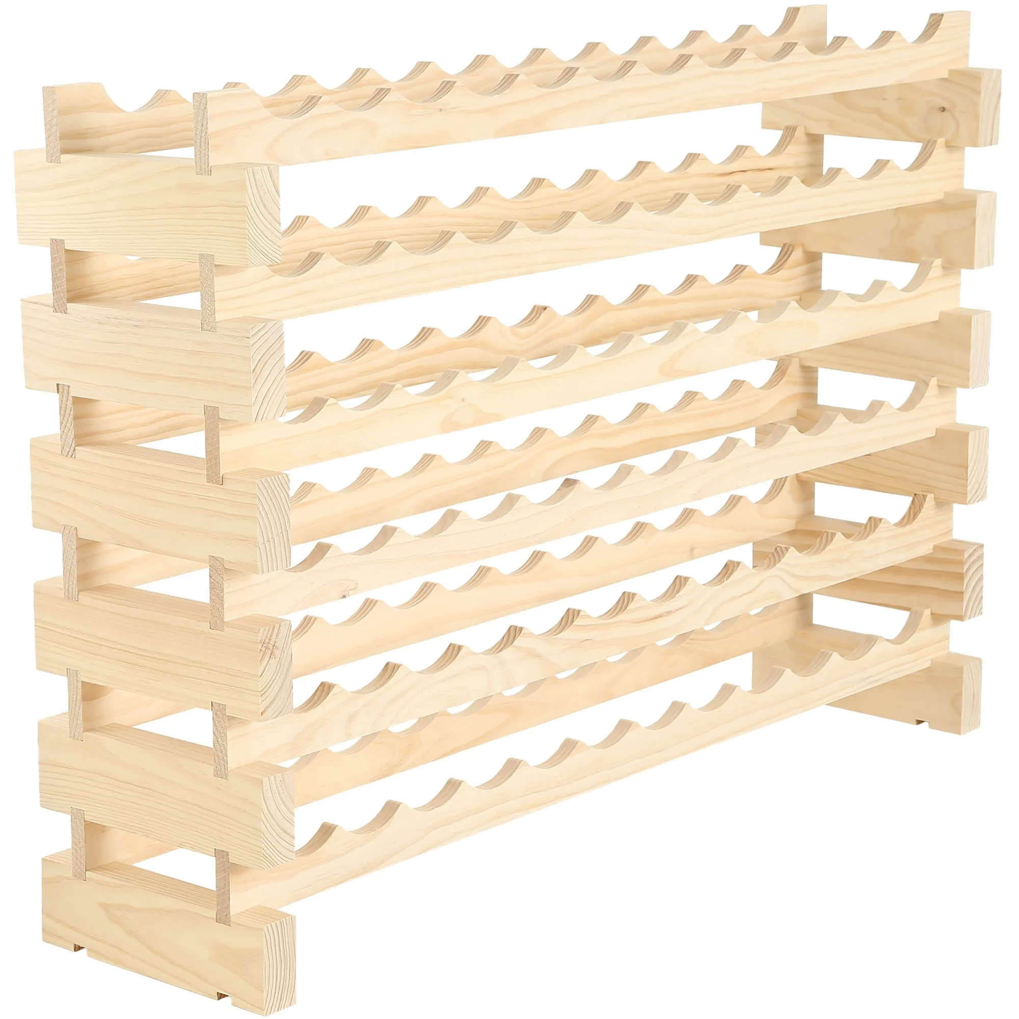 72 Bottle Wood Wine Rack