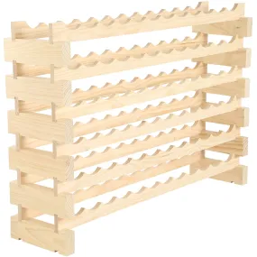 72 Bottle Wood Wine Rack