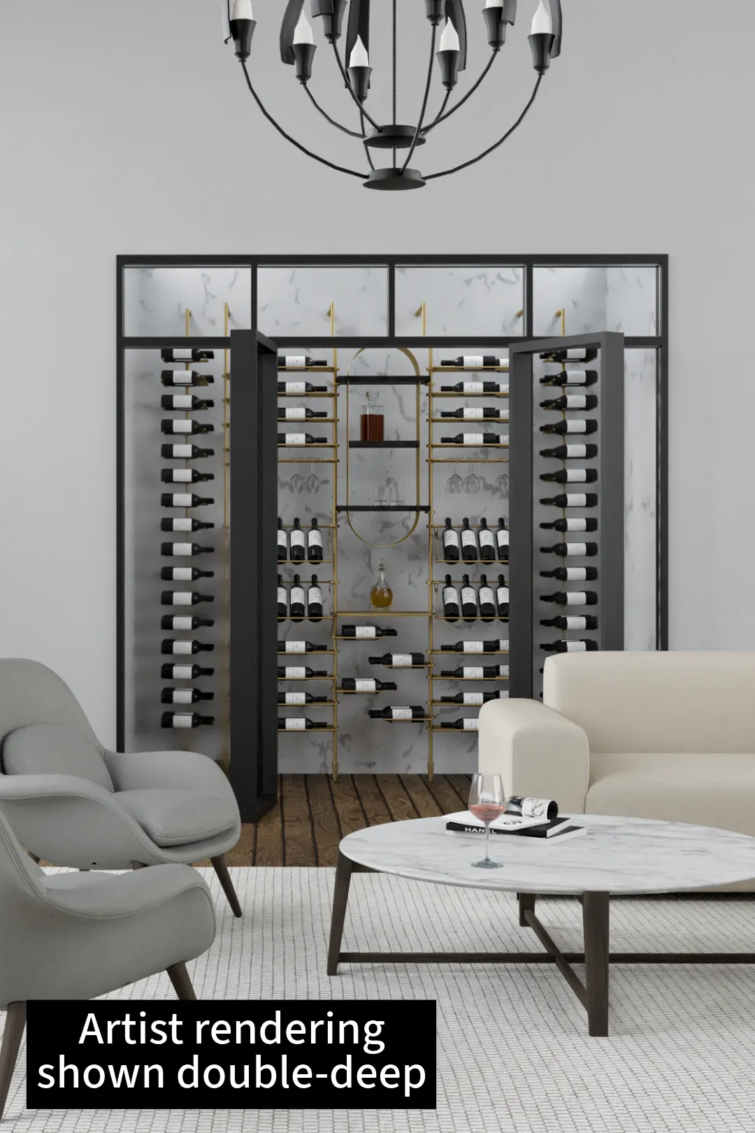76-Bottle Marche Wine Wall