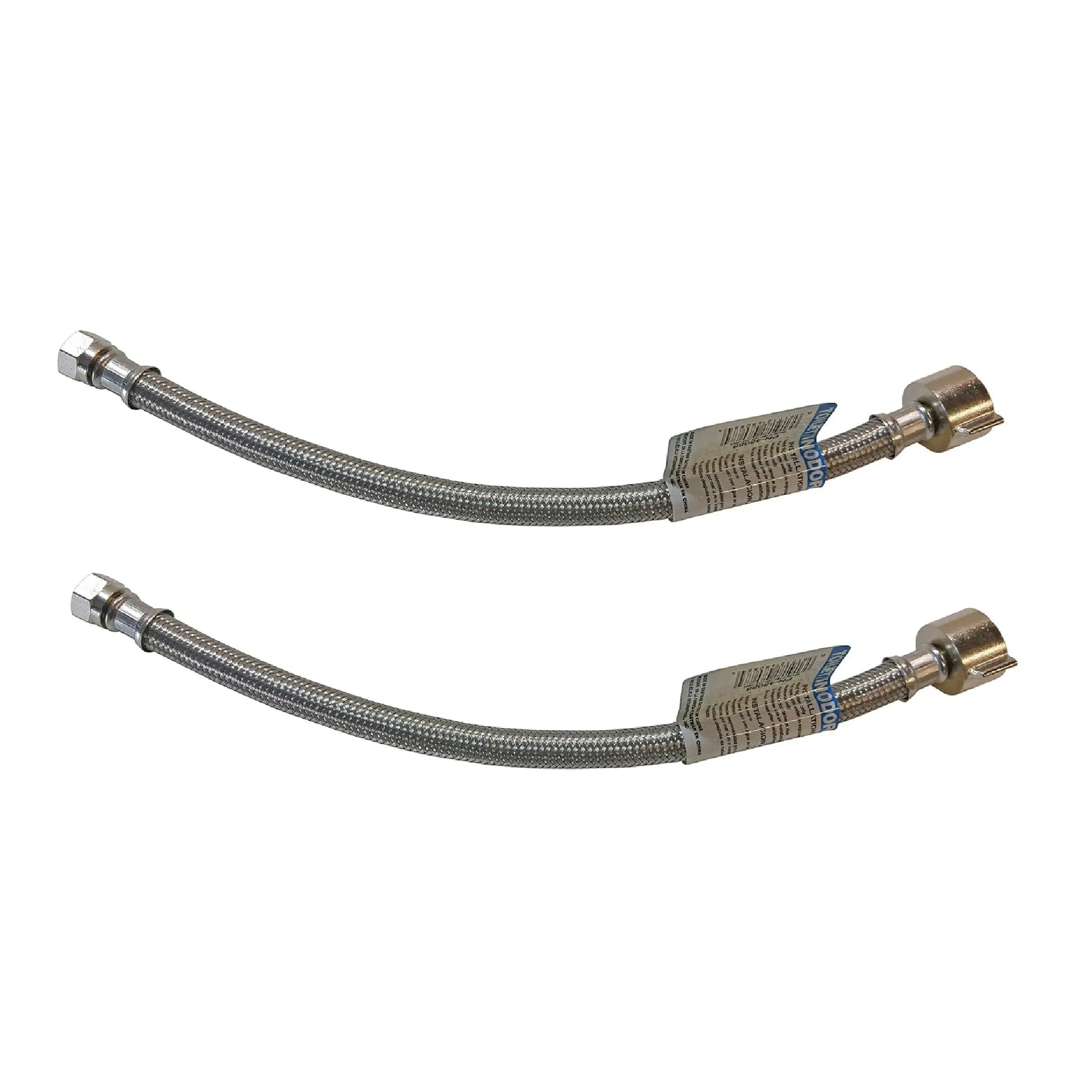 7/8" BC x 3/8" COMP 12" Stainless Steel Braided Toilet Supply Line 2 Pack