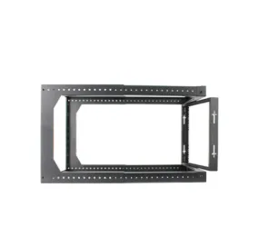 9U Wall Mount Open Frame Rack with Adjustable and Front Swing Out Features
