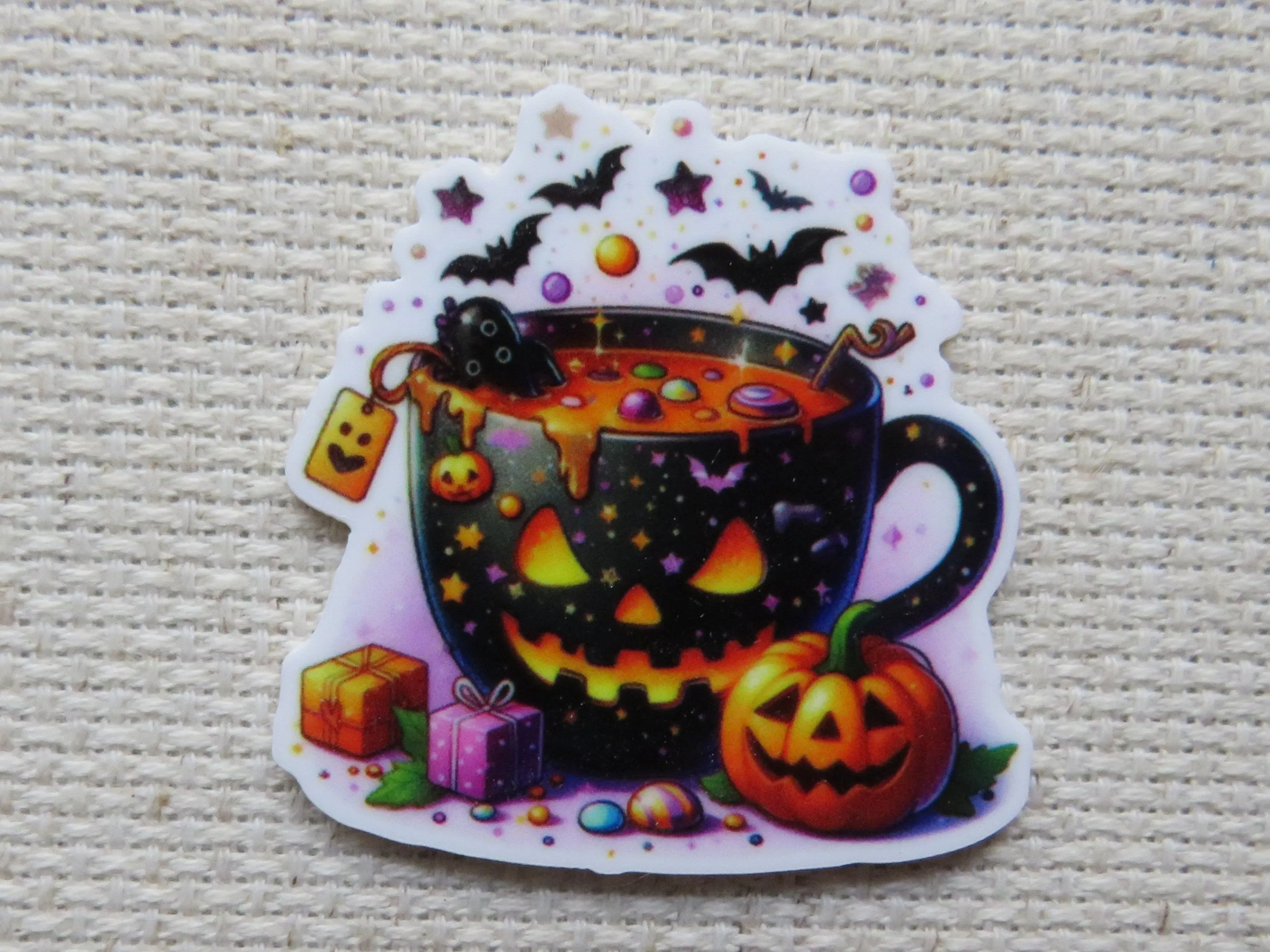 A Cup of Halloween Cheer Needle Minder, Cover Minder, Magnet