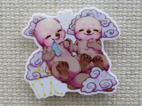 A Pair of Otters in the Clouds Needle Minder, Cover Minder, Magnet