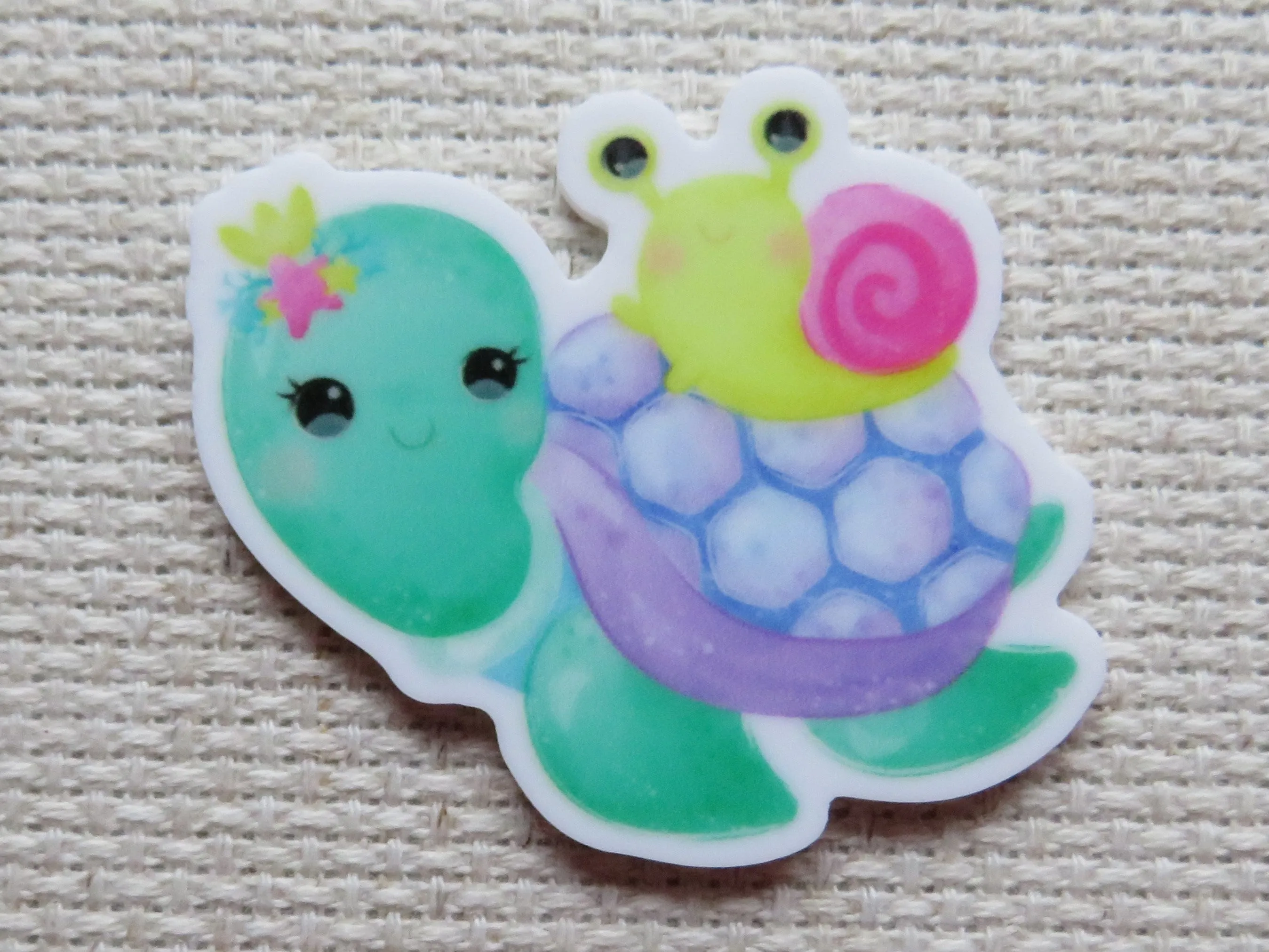 A Turtle and A Snail Needle Minder, Cover Minder, Magnet