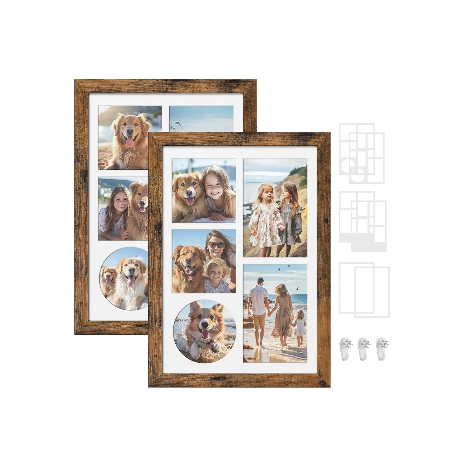 A4 Picture Frame with Mats for Wall Decor