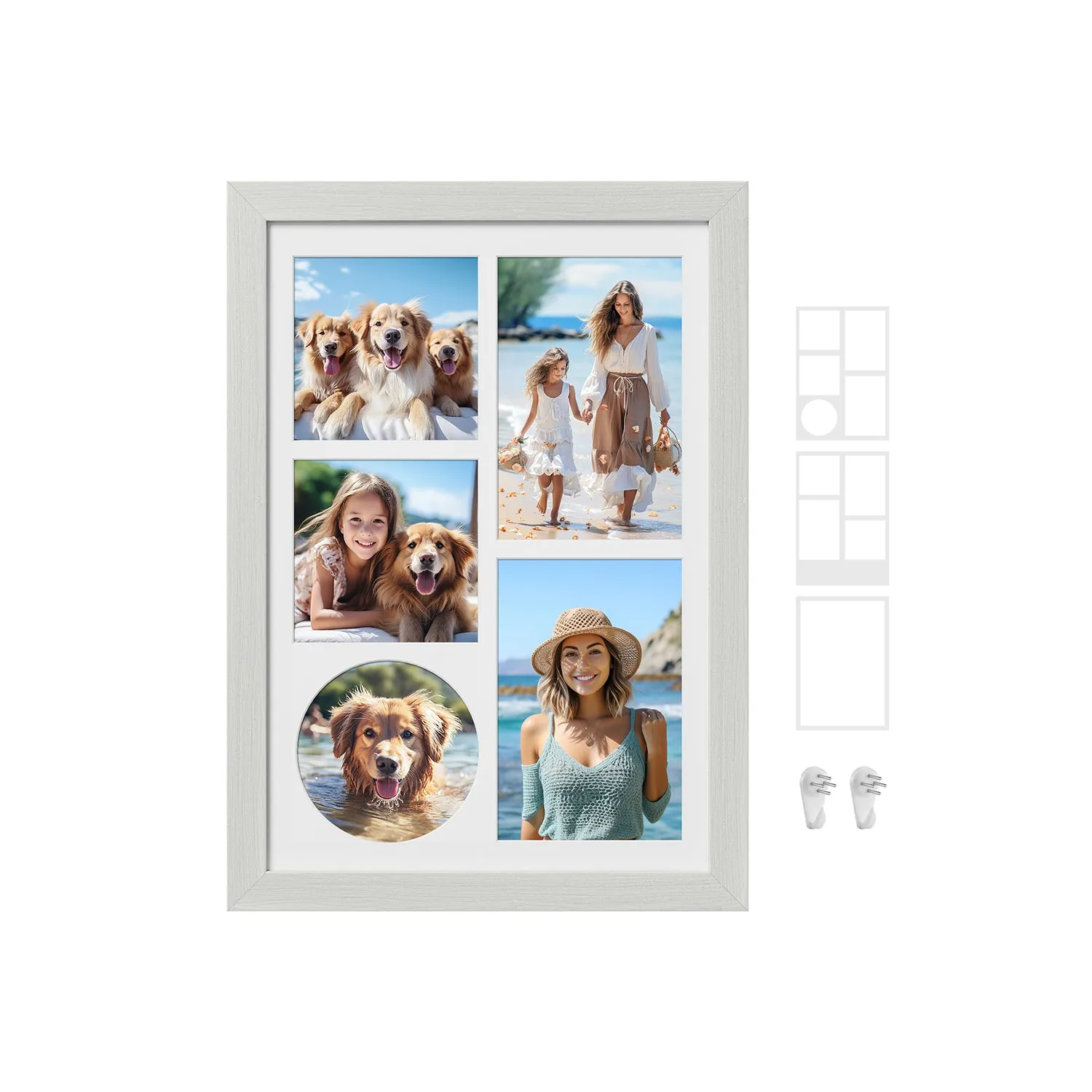 A4 Picture Frame with Mats for Wall Decor