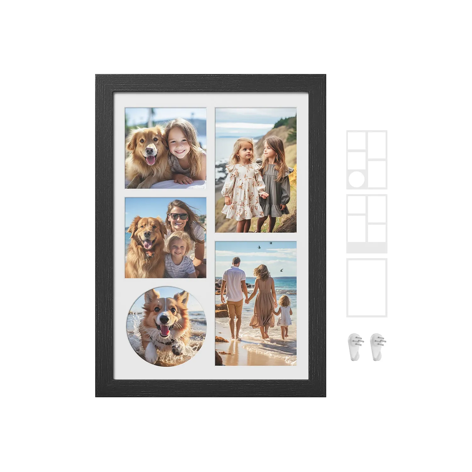 A4 Picture Frame with Mats for Wall Decor