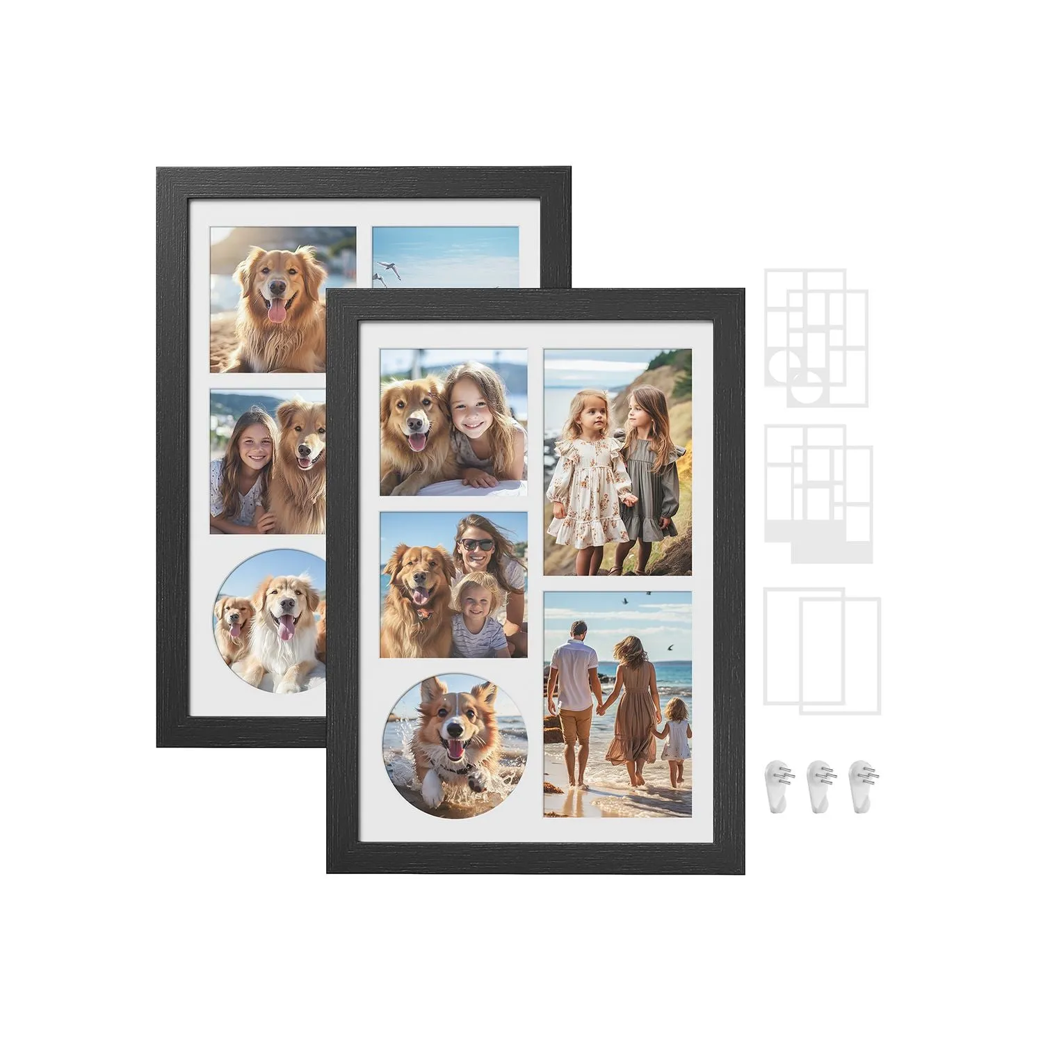 A4 Picture Frame with Mats for Wall Decor