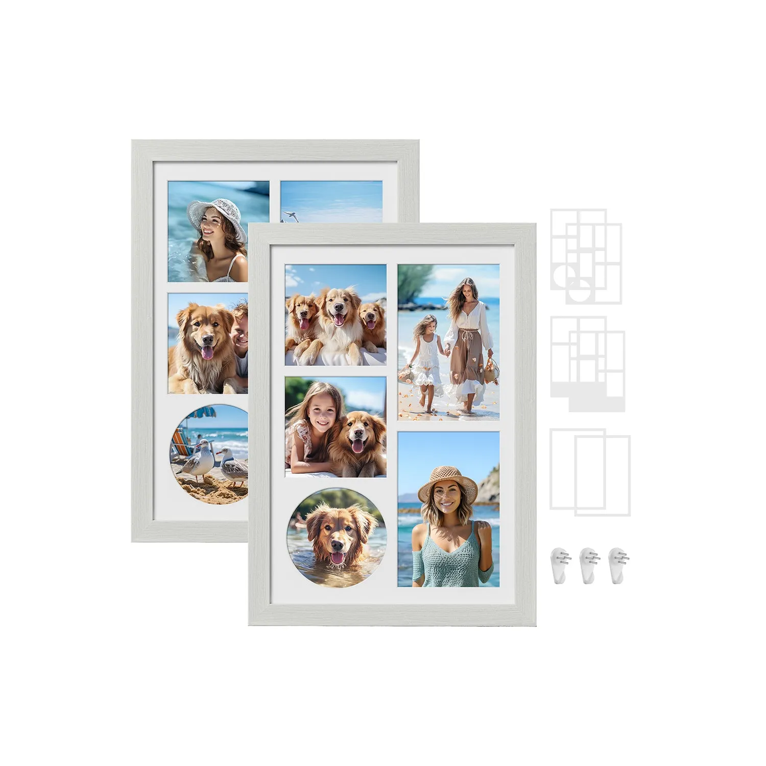 A4 Picture Frame with Mats for Wall Decor