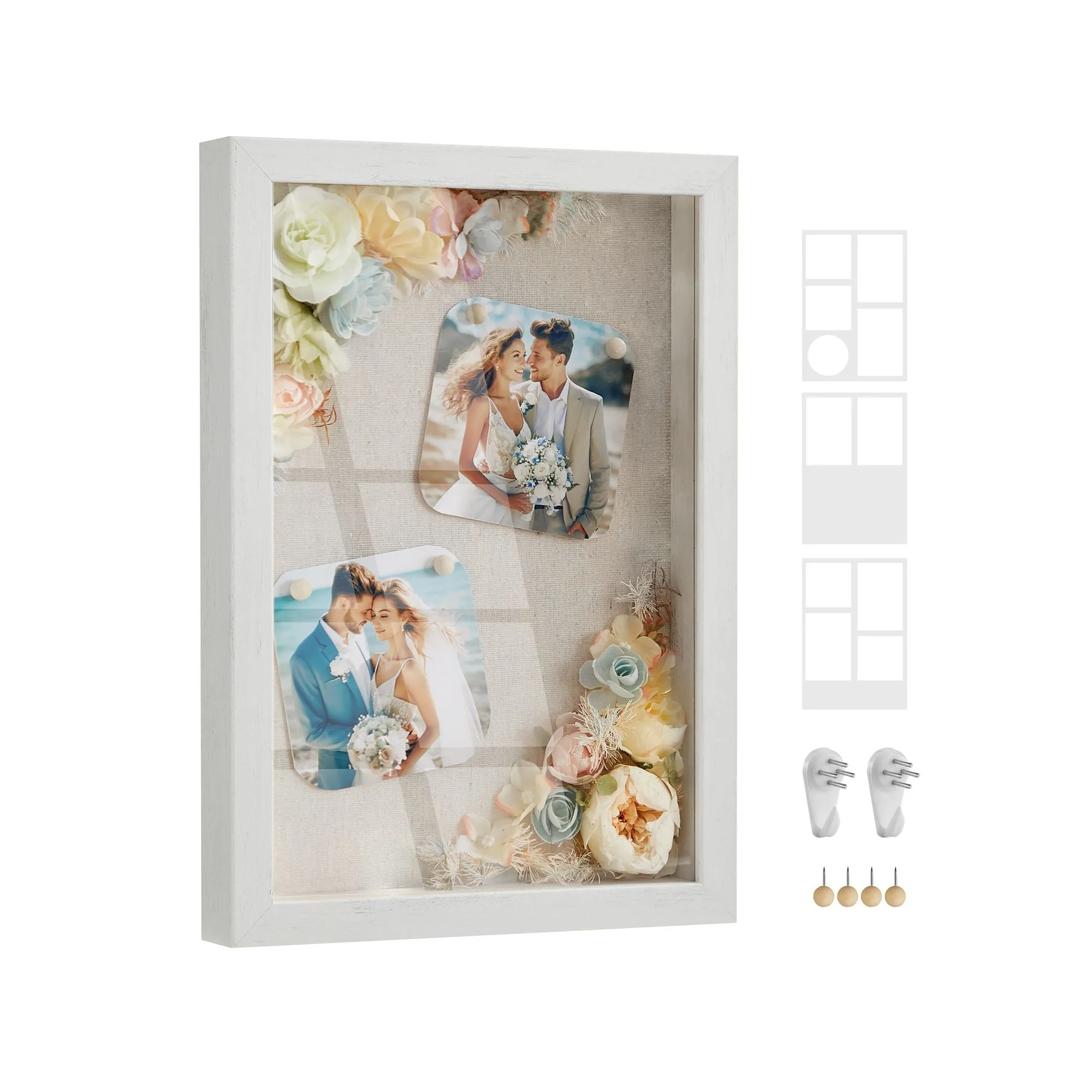 A4 Shadow Box Frame with Wood Push Pins
