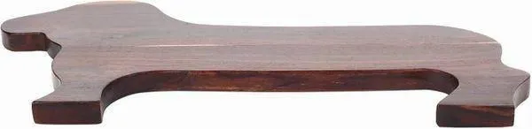 Acacia Hardwood Dog Shape Cutting Board - Serving Tray 2pc