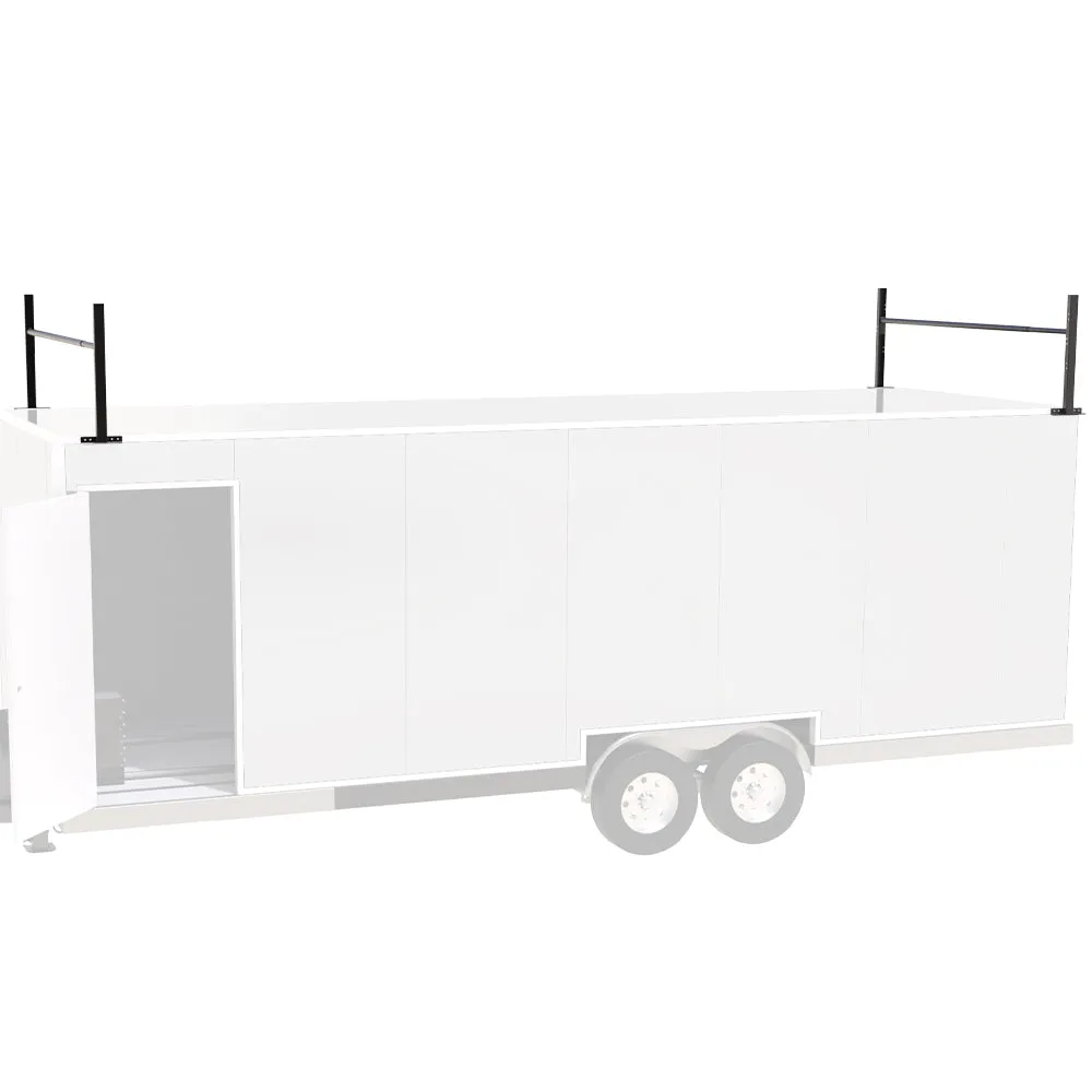 Adjustable Roof Ladder Racks Fit for 4"-7" Wide Enclosed Trailers Cargo Vans Trucks