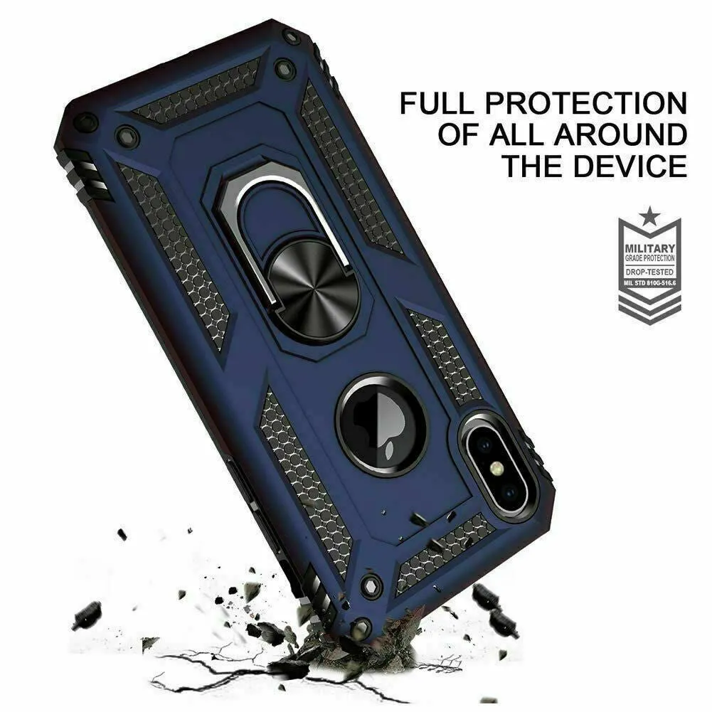 Apple iPhone 14 Magnetic Ring Case Rugged Shockproof kickstand Heavy Duty Protective Back Cover