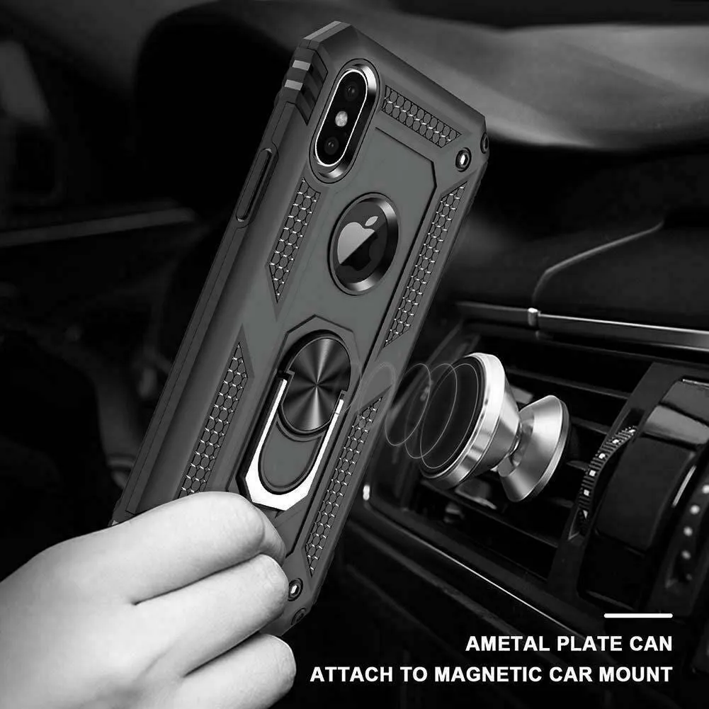 Apple iPhone 14 Magnetic Ring Case Rugged Shockproof kickstand Heavy Duty Protective Back Cover