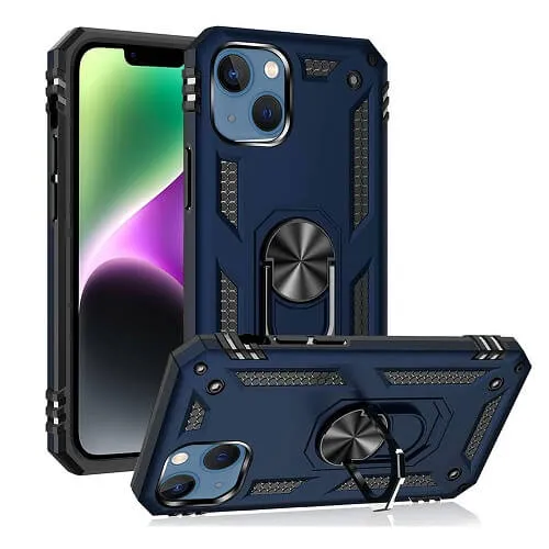 Apple iPhone 14 Magnetic Ring Case Rugged Shockproof kickstand Heavy Duty Protective Back Cover