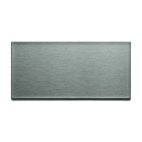 ASPECT A5250 Wall Tile, 6 in L, 3 in W, 1/8 in Thick, Metal, Brushed Stainless Steel