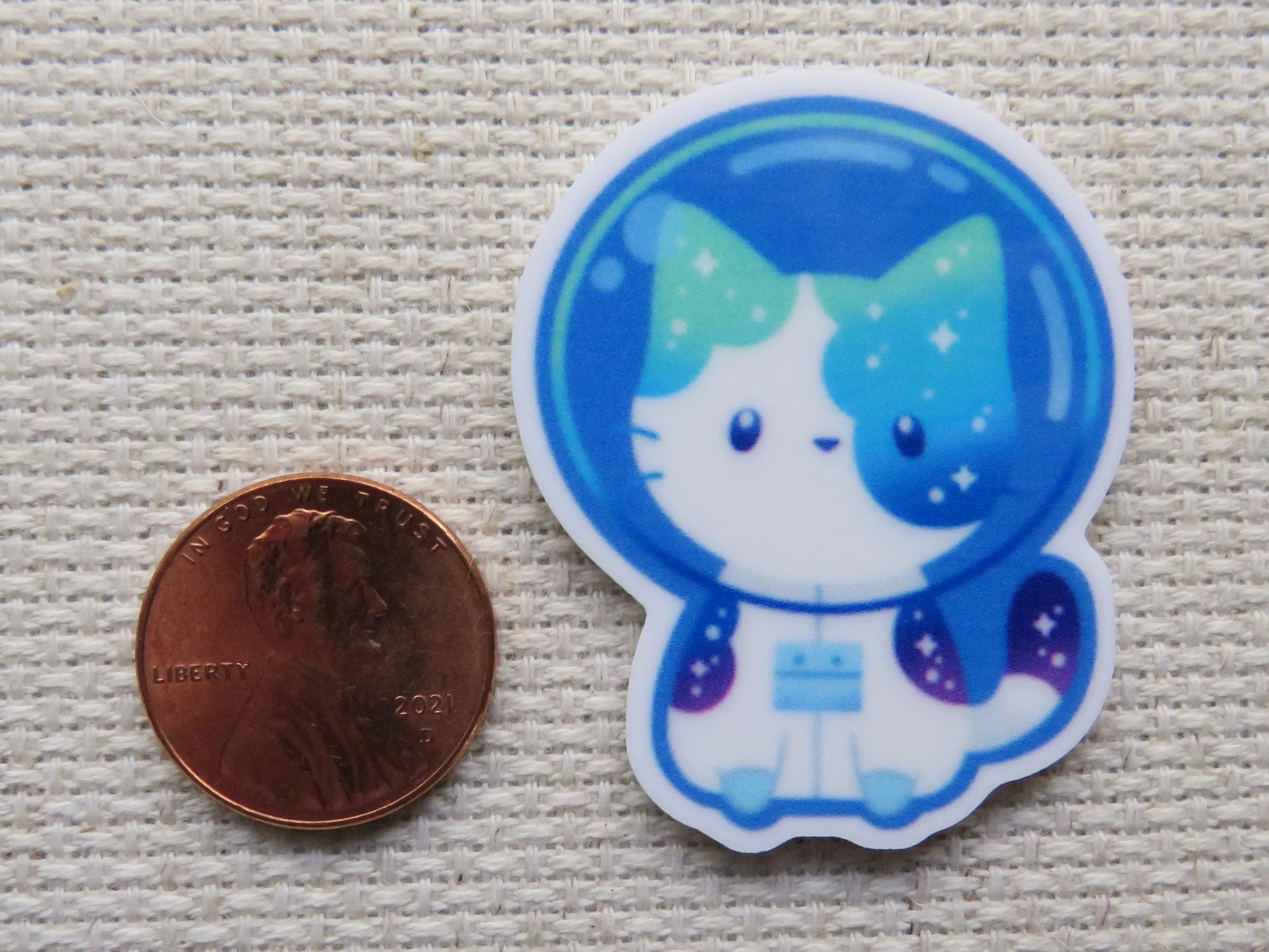 Astronaut Kitty Needle Minder, Cover Minder, Magnet