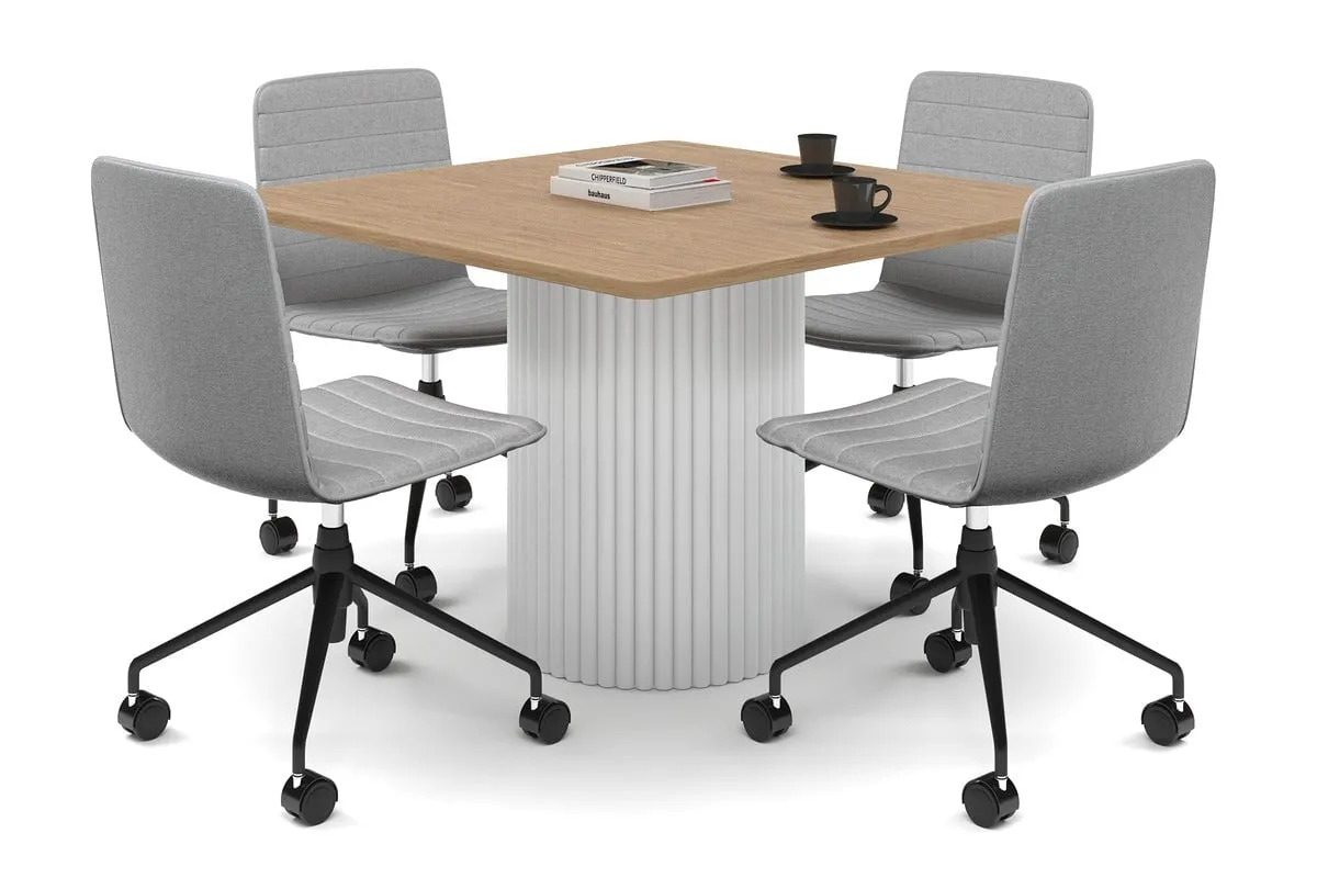 Baobab Circular Base Boardroom Rectangle Table - Rounded Corners  [1100L x 1100W with Rounded Corners]
