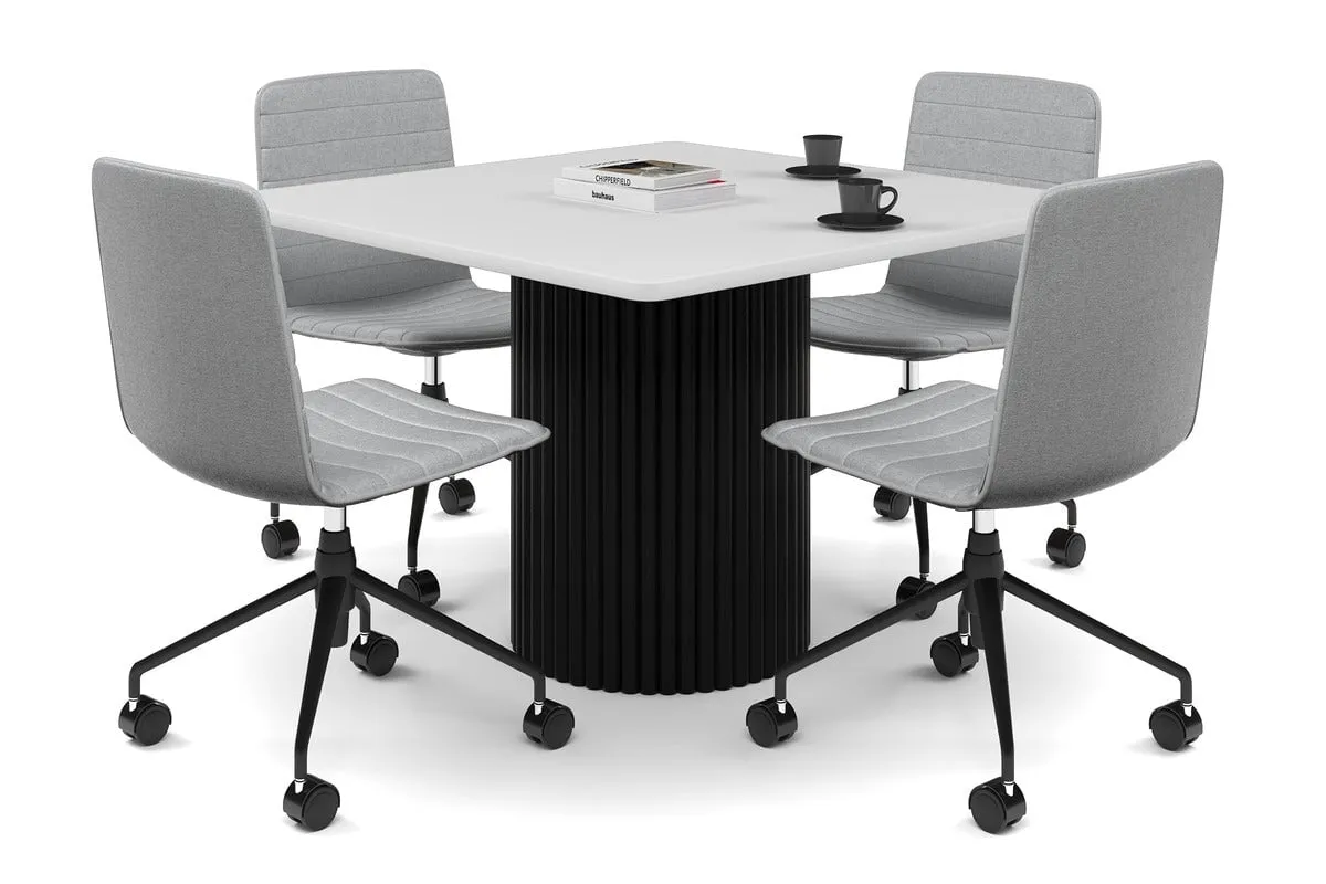 Baobab Circular Base Boardroom Rectangle Table - Rounded Corners  [1100L x 1100W with Rounded Corners]
