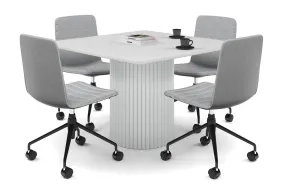 Baobab Circular Base Boardroom Rectangle Table - Rounded Corners  [1100L x 1100W with Rounded Corners]