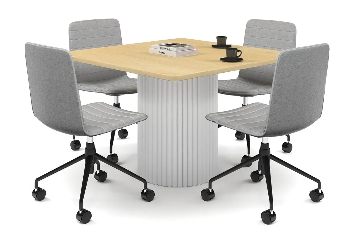Baobab Circular Base Boardroom Rectangle Table - Rounded Corners  [1100L x 1100W with Rounded Corners]