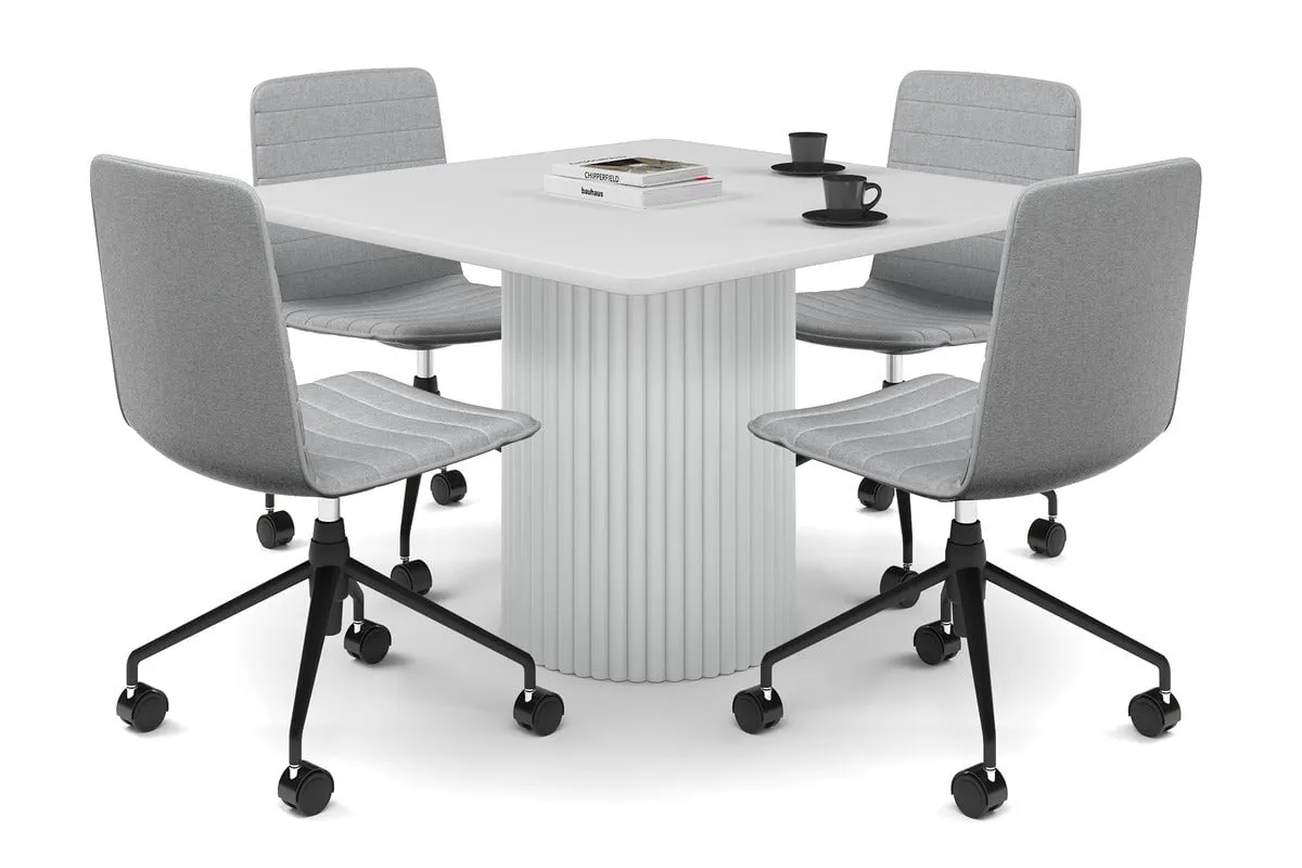 Baobab Circular Base Boardroom Rectangle Table - Rounded Corners  [1100L x 1100W with Rounded Corners]