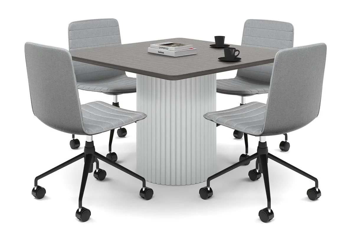 Baobab Circular Base Boardroom Rectangle Table - Rounded Corners  [1100L x 1100W with Rounded Corners]