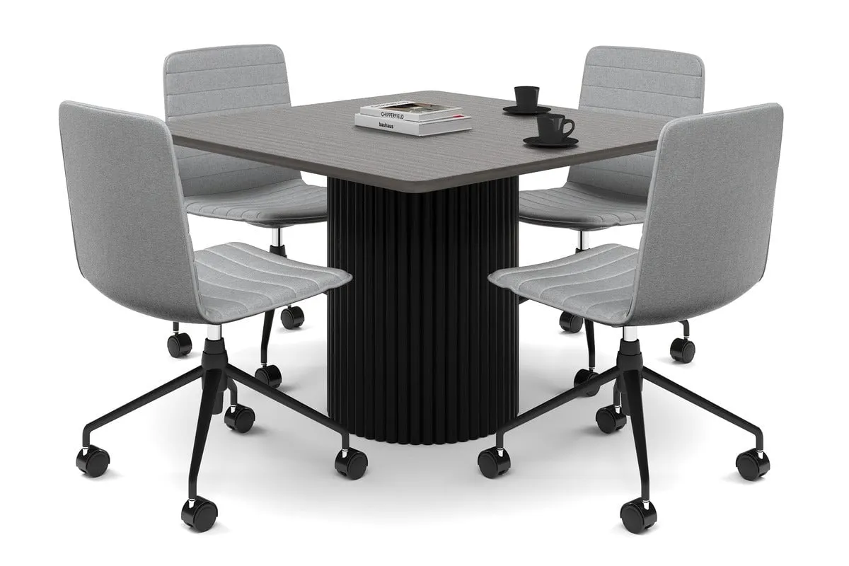 Baobab Circular Base Boardroom Rectangle Table - Rounded Corners  [1100L x 1100W with Rounded Corners]