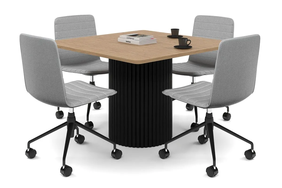 Baobab Circular Base Boardroom Rectangle Table - Rounded Corners  [1100L x 1100W with Rounded Corners]