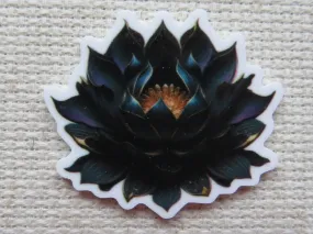 Black Lotus Flower Needle Minder, Cover Minder, Magnet