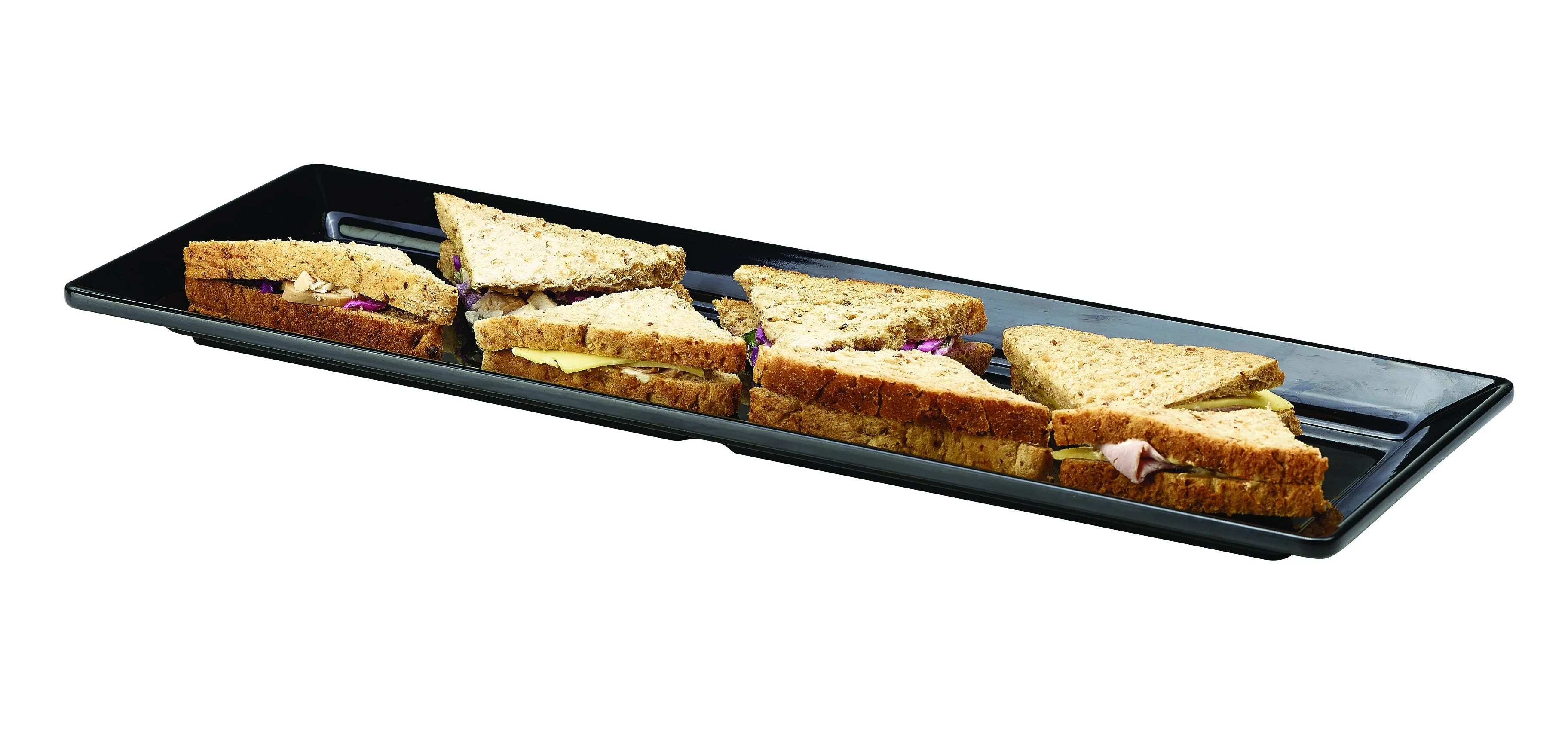 Black Melamine Platter GN 2/4 Size 53X17.5cm
