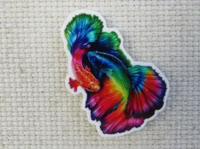 Blue and Red Beta Fish Needle Minder, Cover Minder, Magnet