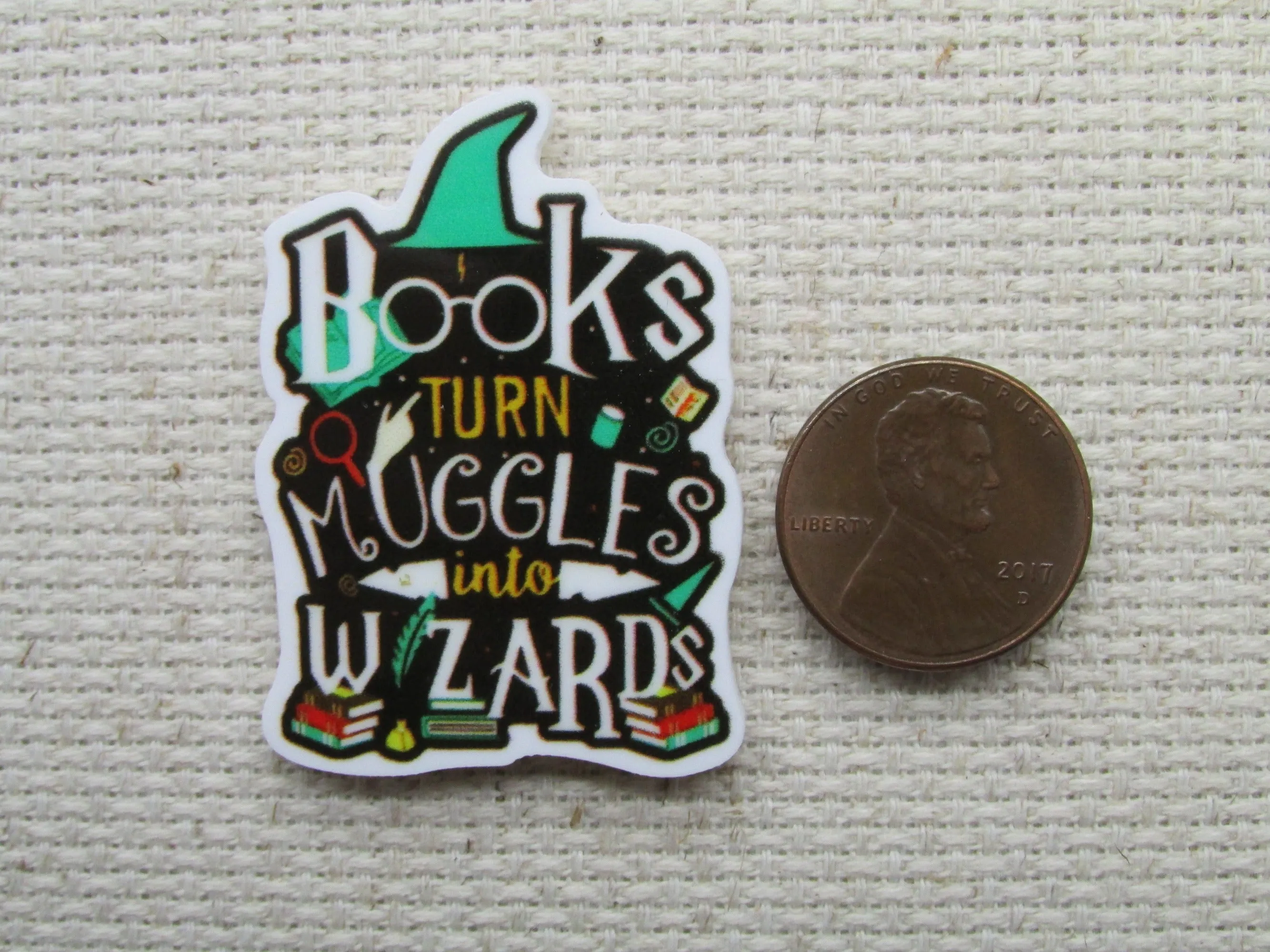 Books Turn Muggles Into Wizards Needle Minder, Cover Minder, Magnet