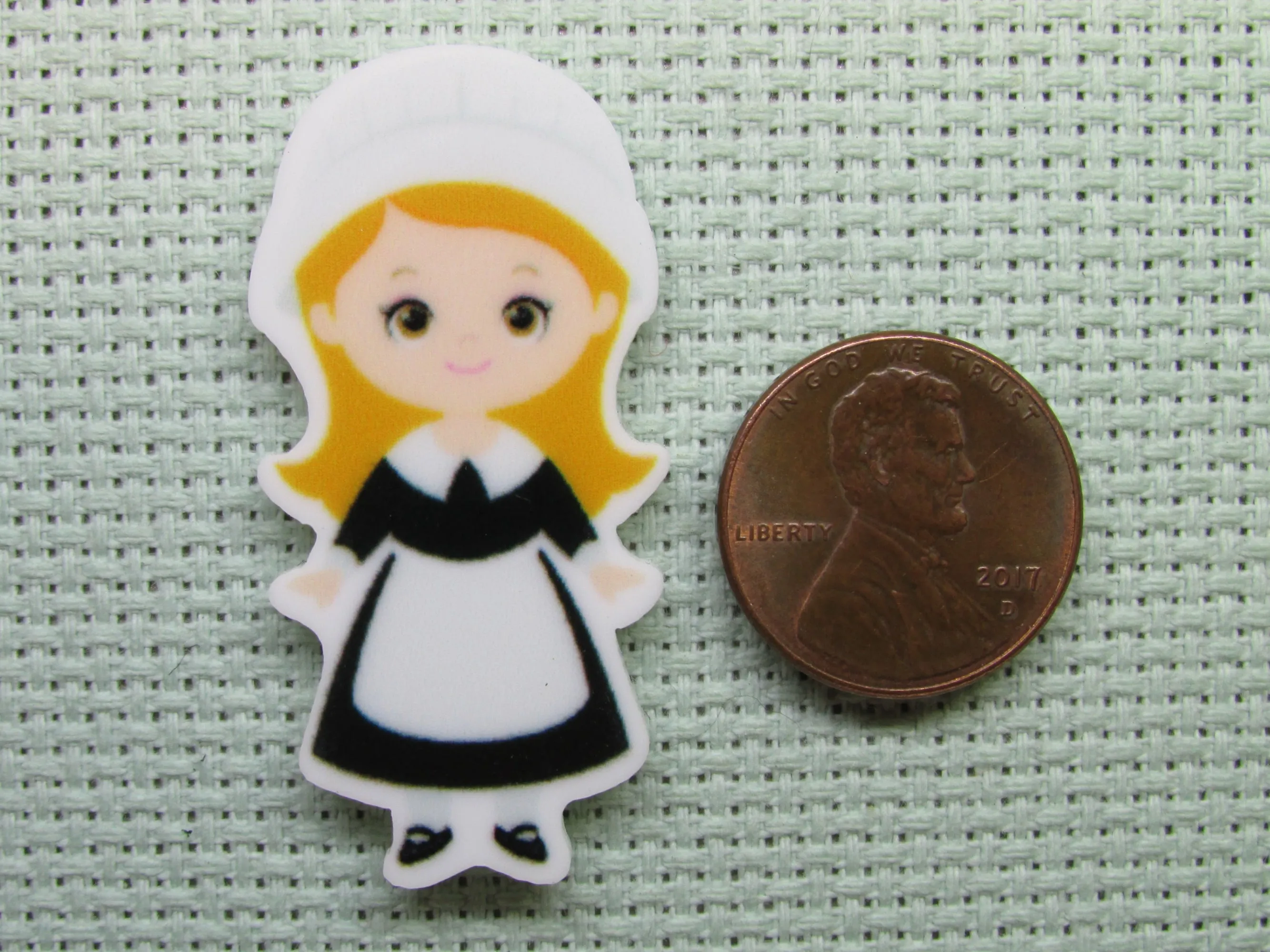 Boy or Girl Pilgrim Needle Minder, Cover Minder, Magnet