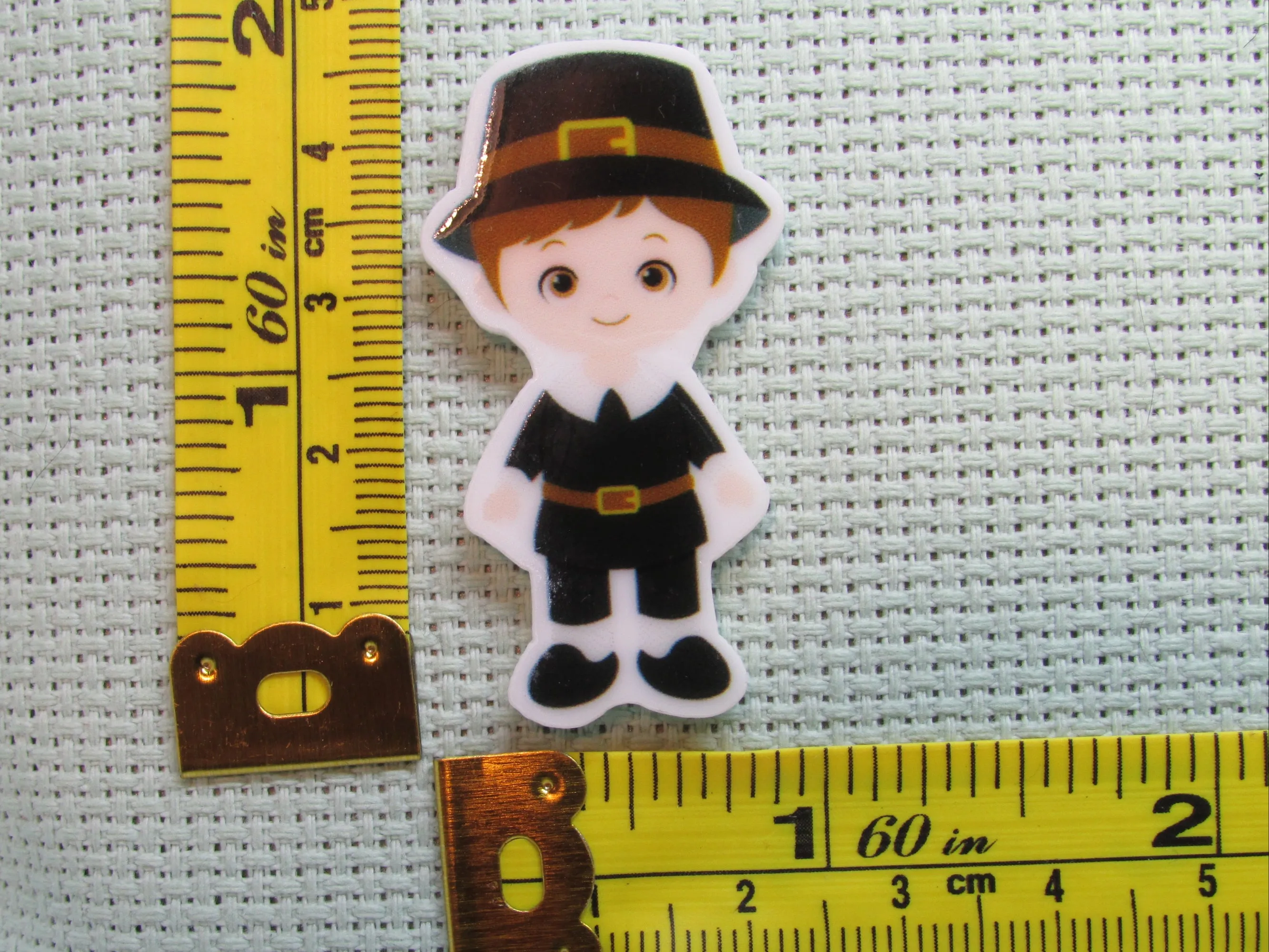 Boy or Girl Pilgrim Needle Minder, Cover Minder, Magnet