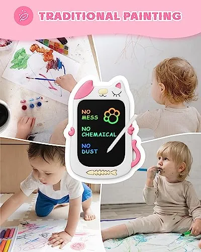 Bravokids Toys for Girls Age 3-7, LCD Writing Tablet for Kids, Drawing Tablet for Toddler Gifts, Erasable Drawing Tablet Doodle Board, Birthday Christmas Gifts
