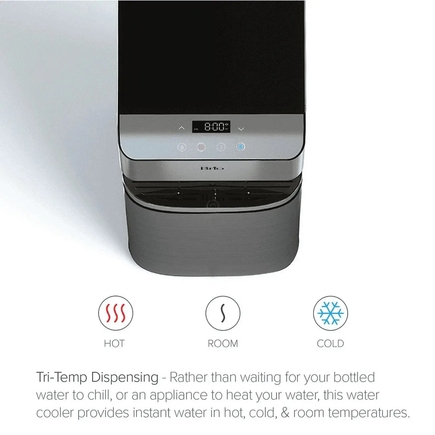 Brio 3-Stage Filtration Water Dispenser Tri-Temp Digital, Connects to Your Water Line, Height 41.05"